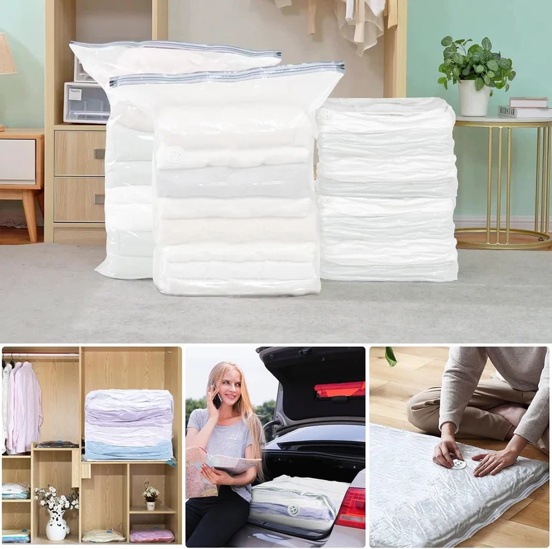 5PCS Vakuumbeutel für Bettdecken 100x80x32cm Würfel Vakuumbeutel für Kleidung Gross xxl Vacuum Bags