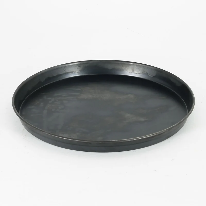 Pentole Agnelli Kuchenform zylindrisch für Pizza, aus Blech Blau, Stärke 0.6 cm, Schwarz 24 cm schwa