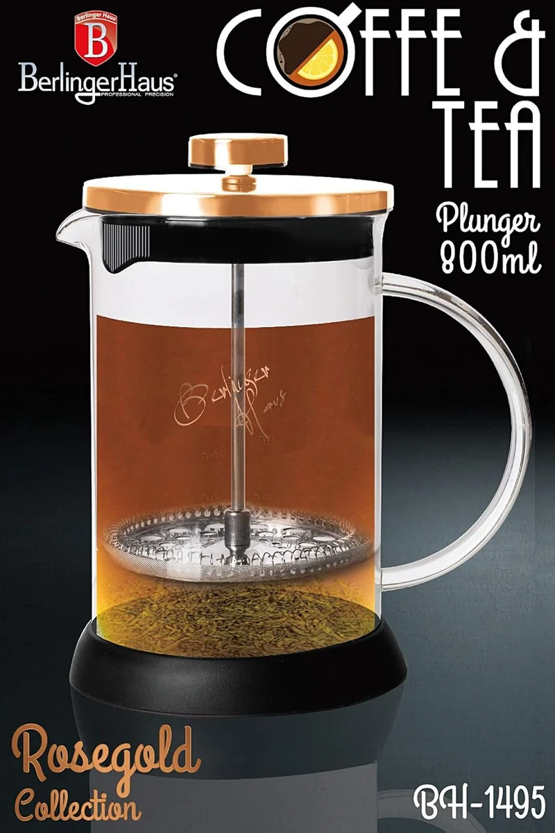 Berlinger Haus Kaffee und Tee Plunger 800ml Grosser Rosengold