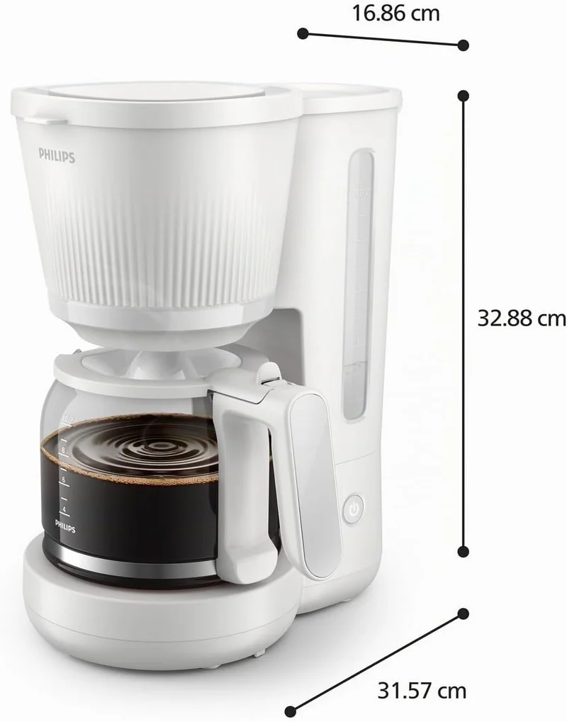 Cafetière Filtre Philips HD7411/00 Serie 3000 1,3L Blanc