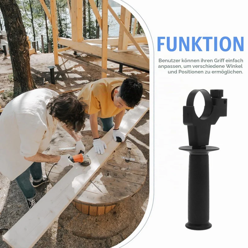 VILLCASE Seitengriff Für Elektrohammer Schlagbohrmaschinen Ersatzgriff Ergonomisch Einstellbar Rutsc