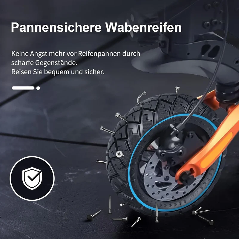 VOLOHAS 9x3,0-5,5 Vollreifen für Kukirin G2 pro, Zero 10X, Dualtron Eagle Pro Elektroroller Ersatzre