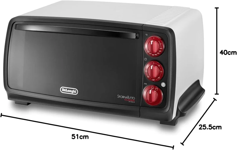 De Longhi EO14552.W Elektro-Ofen „Sfornatutto“, Rauminhalt: 14 Liter