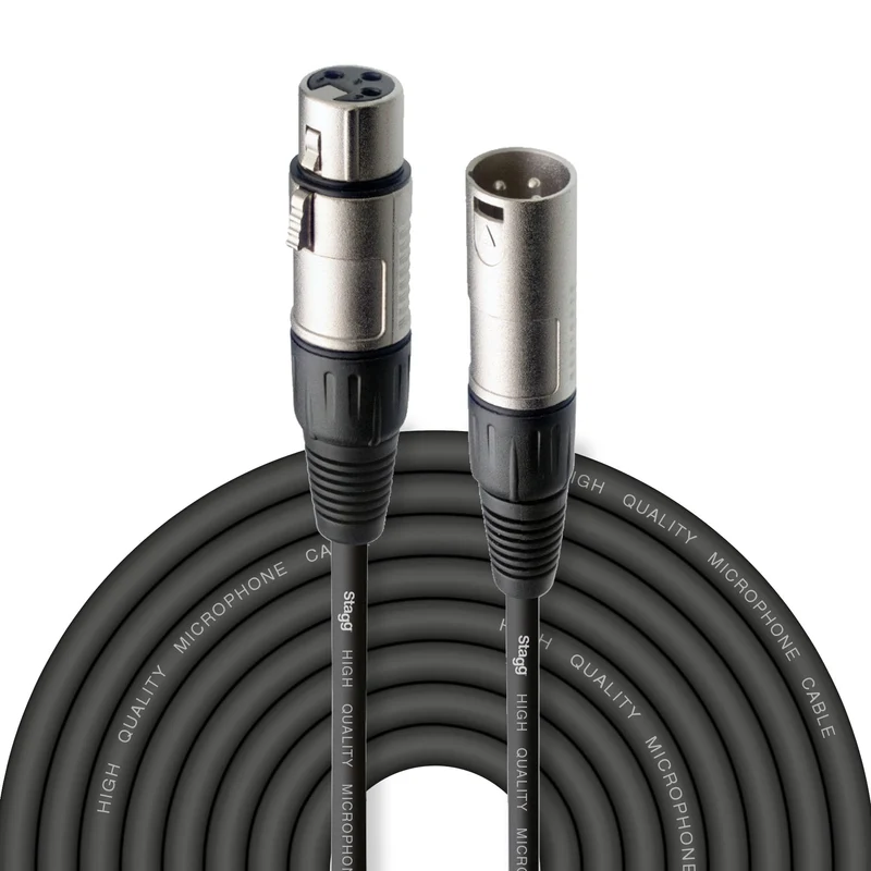Stagg SMC20 20M Mikrofon-Kabel (XLR-Buchse-auf-XLR-Stecker) Black 20m XLRf to XLRm, Black 20m XLRf t