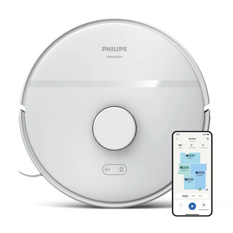 Philips Homerun Serie 2000: 2-in-1 Saug- und Wischroboter, 130 Minuten Laufzeit, Lasernavigation, Te
