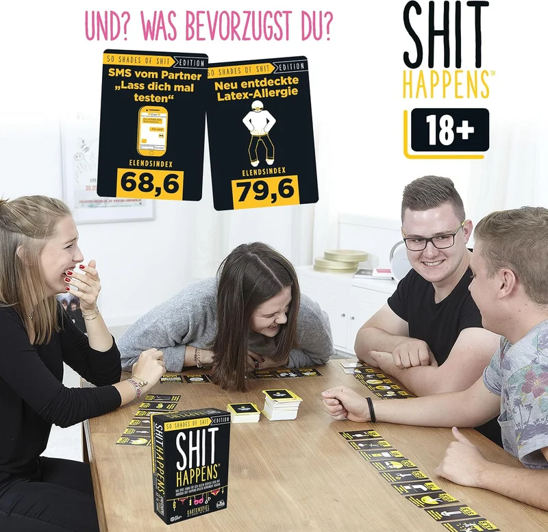 Goliath – Shit Happens: 50 Shades of Shit, Kartenspiel ab 18 Jahren, Gesellschaftsspiele für Erwachs