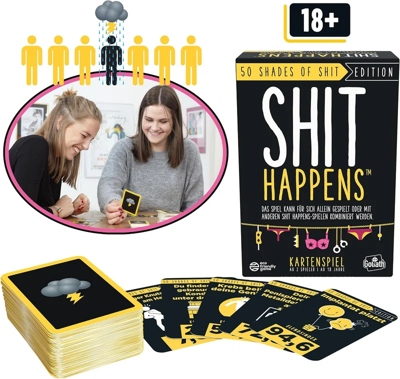 Goliath – Shit Happens: 50 Shades of Shit, Kartenspiel ab 18 Jahren, Gesellschaftsspiele für Erwachs