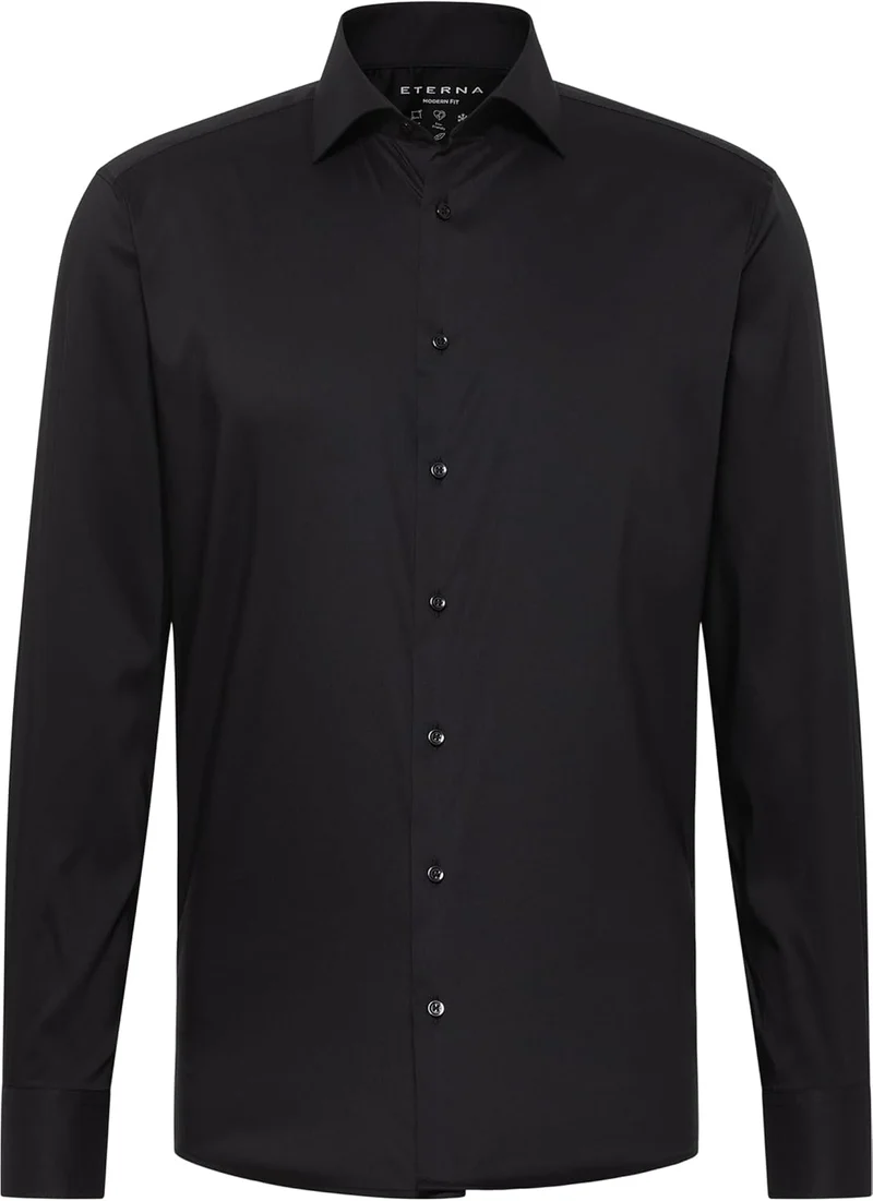 ETERNA Male Performance Shirt unifarben MODERN FIT 39 Schwarz, 39 Schwarz