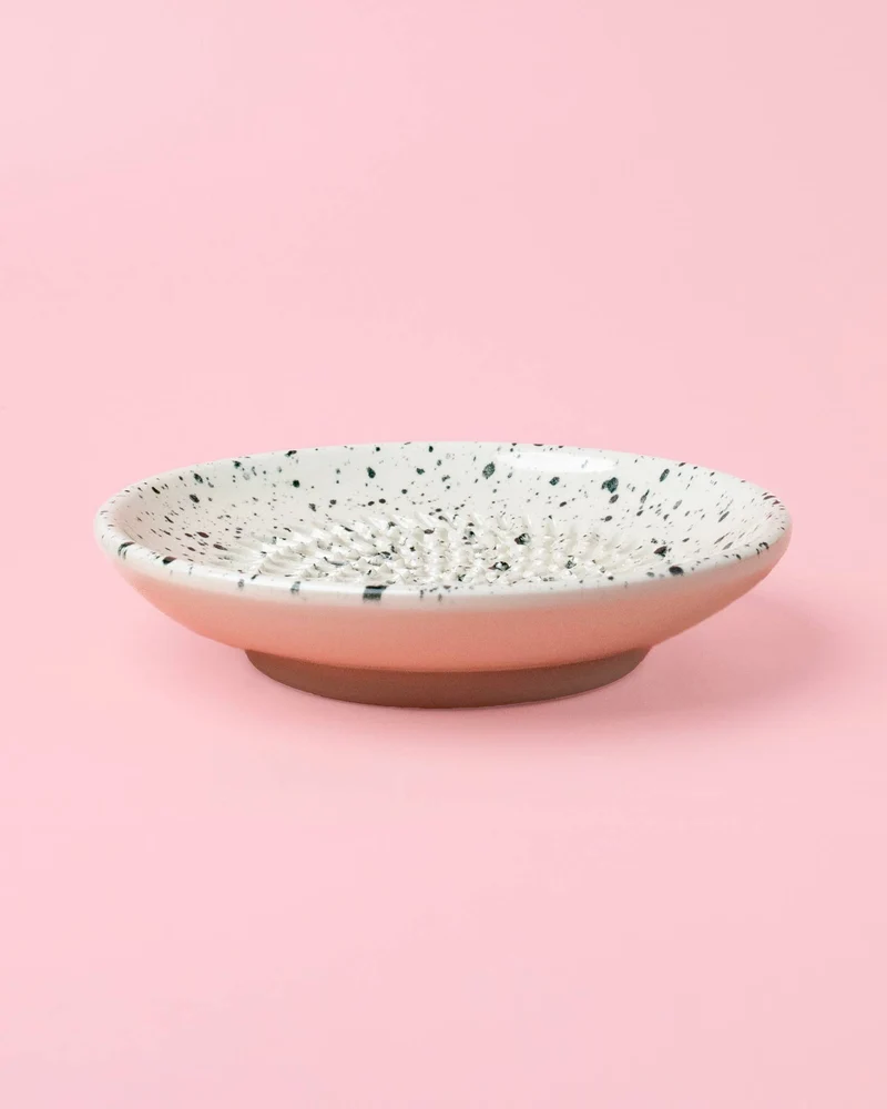 Keramikreibe "Granit" 12cm für Knoblauch, Ingwer & Gewürze