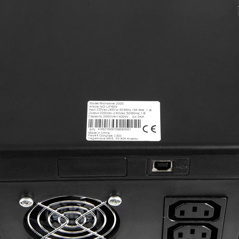 Green Cell 2000VA 1400W Überspannungsschutz 230V, UPS09, Multicolor