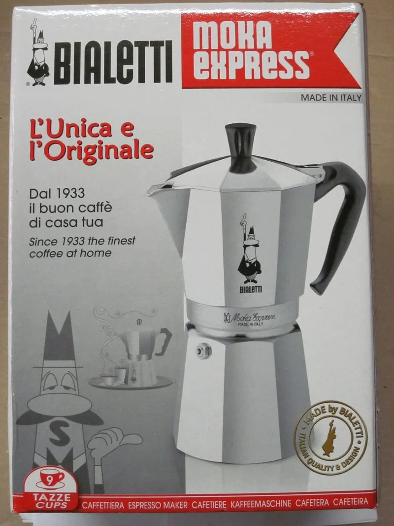 Bialetti - Moka Express: Kultiger Espressokocher auf dem Herd, Macht echten italienischen Kaffee, Mo