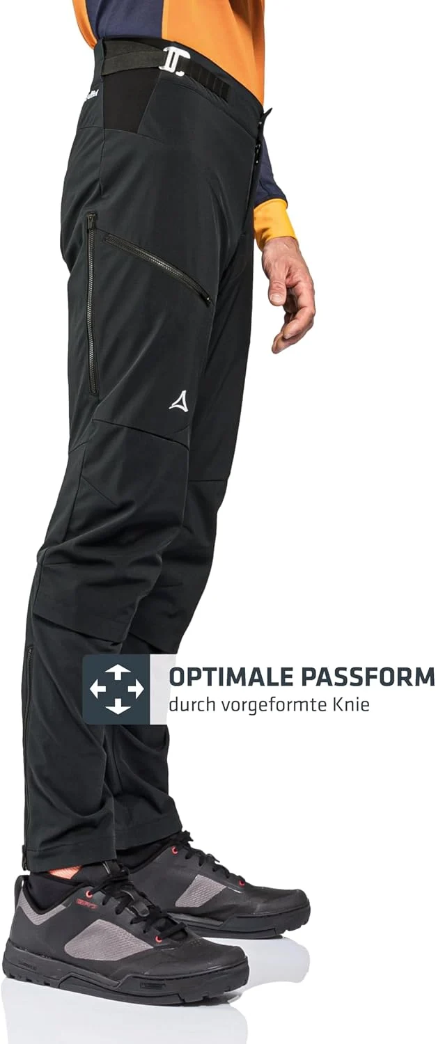 Schöffel Herren Hybrid Pants Tree Run M, regenfeste, Winddichte MTB Hose mit 4-Wege-Stretch, robuste