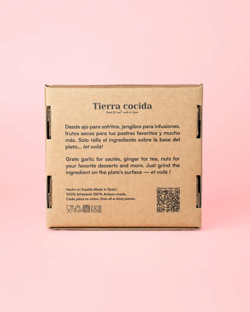 Keramikreibe "Valentina" 12cm für Knoblauch, Ingwer & Gewürze