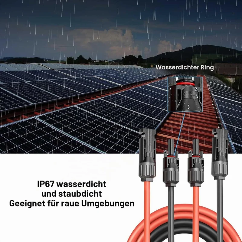Gbformat Solarkabel 4mm2,Verlängerung 4MM² 10Meter, Solarstecker Solarkable Verlängerungskabel,pv Ka