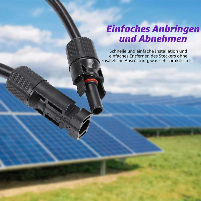 Gbformat Solarkabel 4mm2,Verlängerung 4MM² 10Meter, Solarstecker Solarkable Verlängerungskabel,pv Ka