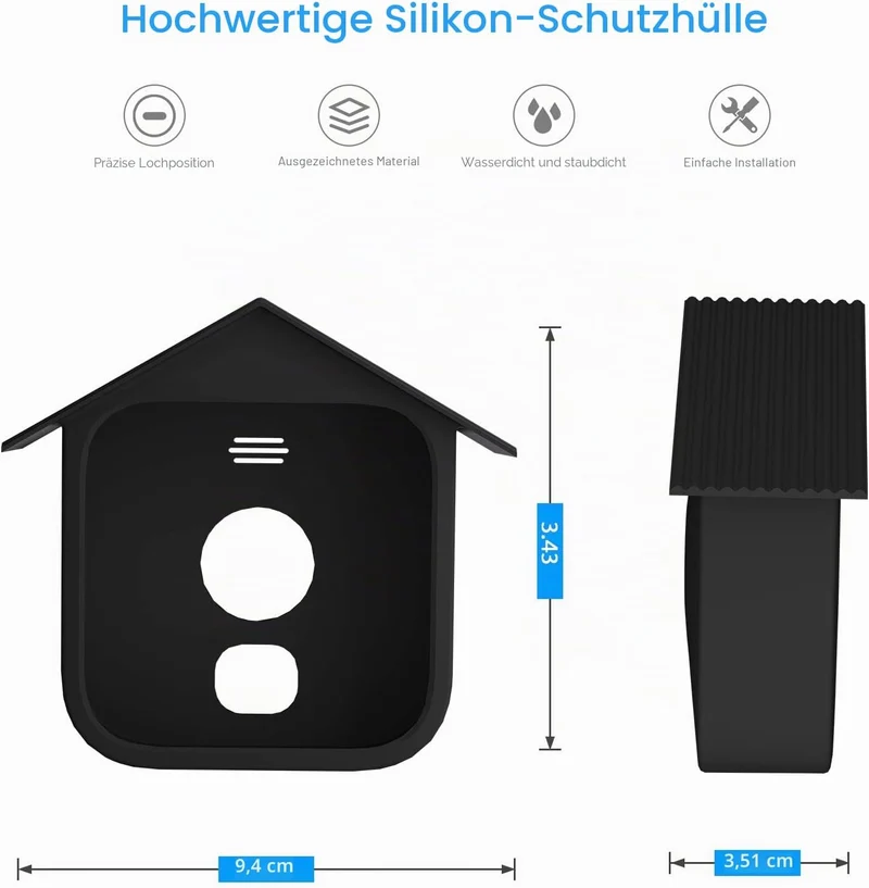 HOLACA Outdoor-Kamera-Abdeckung, Vogelhaus-Schutzhülle für Blink Outdoor 3 Sicherheitskamera, Siliko