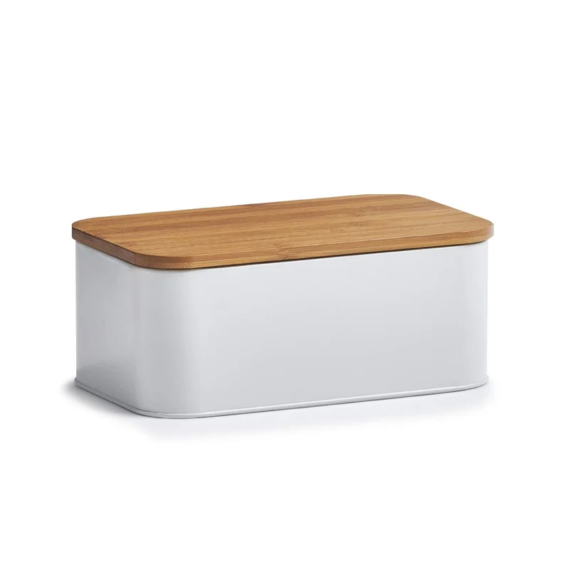 Zeller 25370 Brotkasten, Metall, weiss, 31 x 18 x 12.5 cm Weiss 31 x 18 x 12.5 cm, Weiß 31 x 18