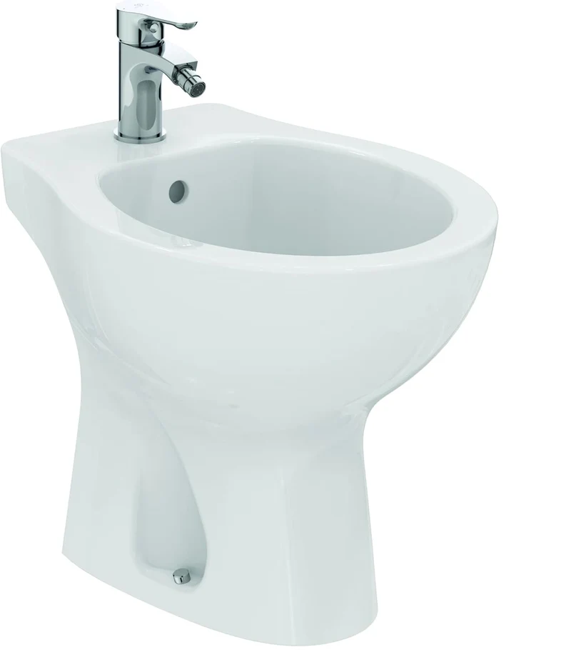 Ideal Standard - Eurovit Bodenbidet für freistehende Wandmontage, weiss