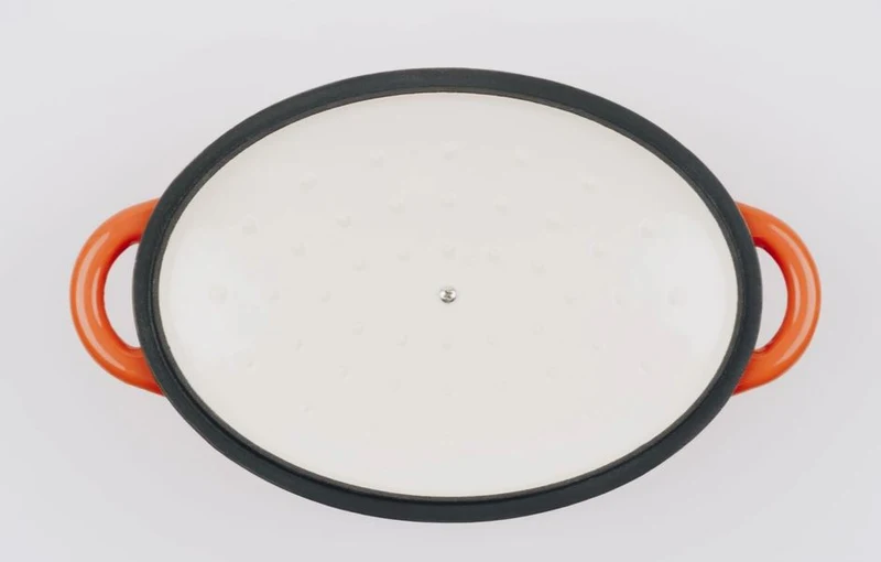 Bräter Gusseisen oval 29 x 21 cm 3,85 L in kirschrot