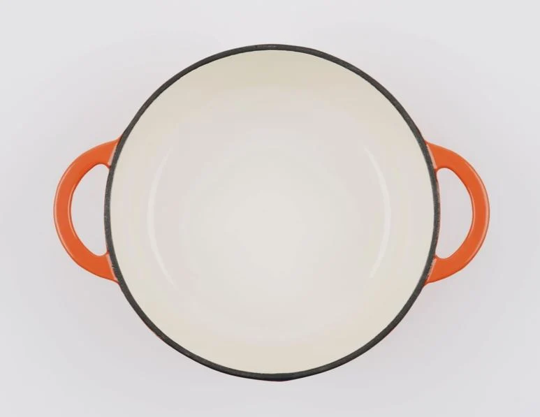 Bräter Gusseisen rund 26 cm 4,8 l. kirschrot