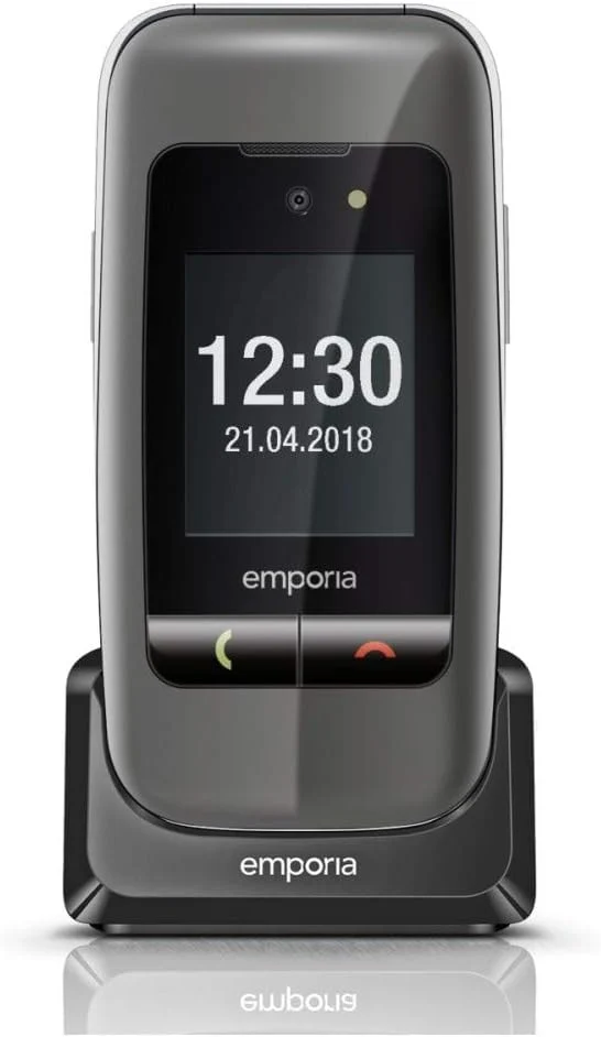 emporiaONE, Seniorentelefon, Klapphandy ohne Vertrag, Handy mit Notruftaste, 2,4 Zoll Display, Silbe