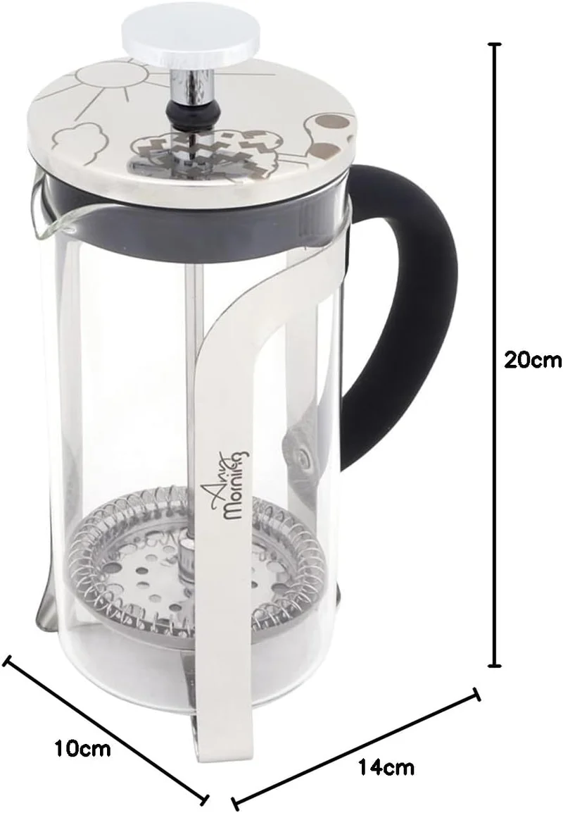 Any Morning FY450 French Press für Kaffee und Kräutertee 600 ml, 600 ML