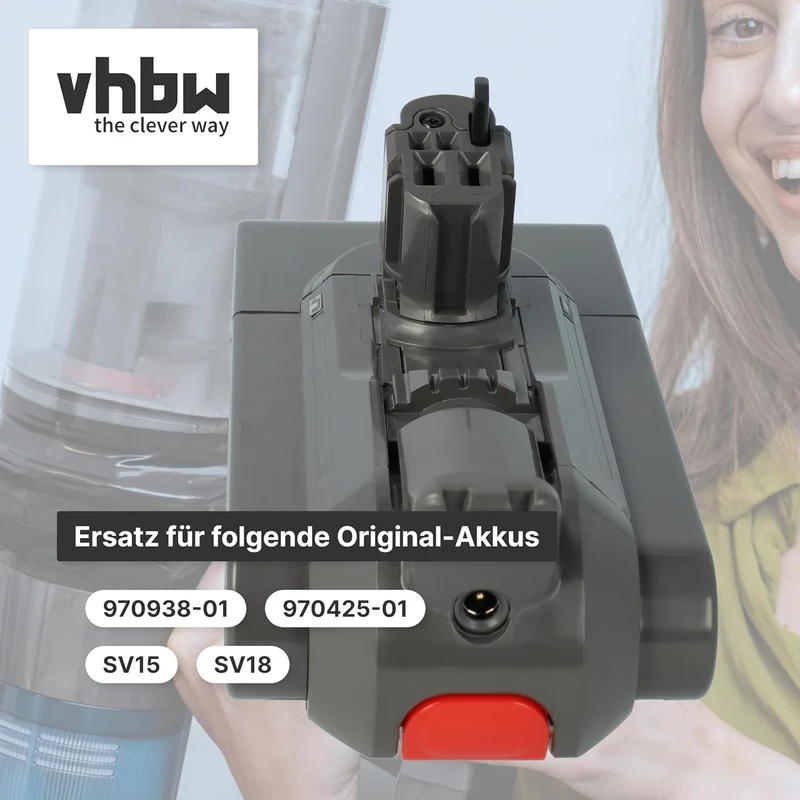 vhbw Akku kompatibel mit Dyson V11 Absolute Extra, Absolute+, 2020 Staubsauger (3600mAh, 25,2V, Li-I