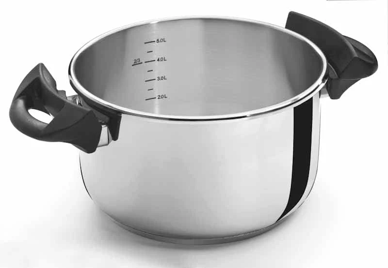 Artame Ovni Schnellkochtopf UFO, 6 l, Edelstahl, Silber
