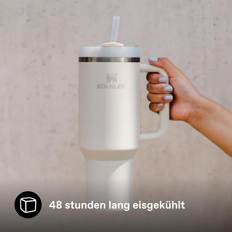 Stanley Quencher H2.0 FlowState Trinkflasche mit Strohhalm 1.2L - Thermobecher Kühlt 11 Stunden - 48