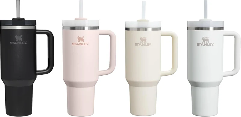 Stanley Quencher H2.0 FlowState Trinkflasche mit Strohhalm 1.2L - Thermobecher Kühlt 11 Stunden - 48