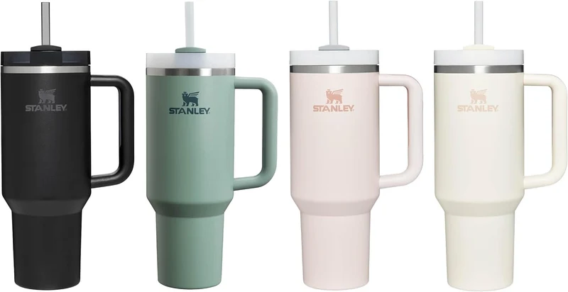 Stanley Quencher H2.0 FlowState Trinkflasche mit Strohhalm 1.2L - Thermobecher Kühlt 11 Stunden - 48