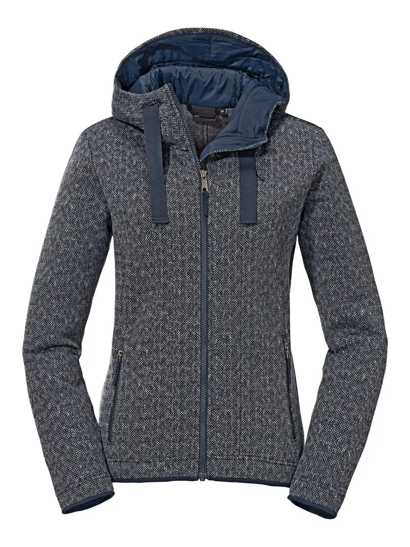 Schöffel Damen Fleece Hoody Aurora L, weicher Fleece Pullover aus elastischem Super Warm Fleece, atm