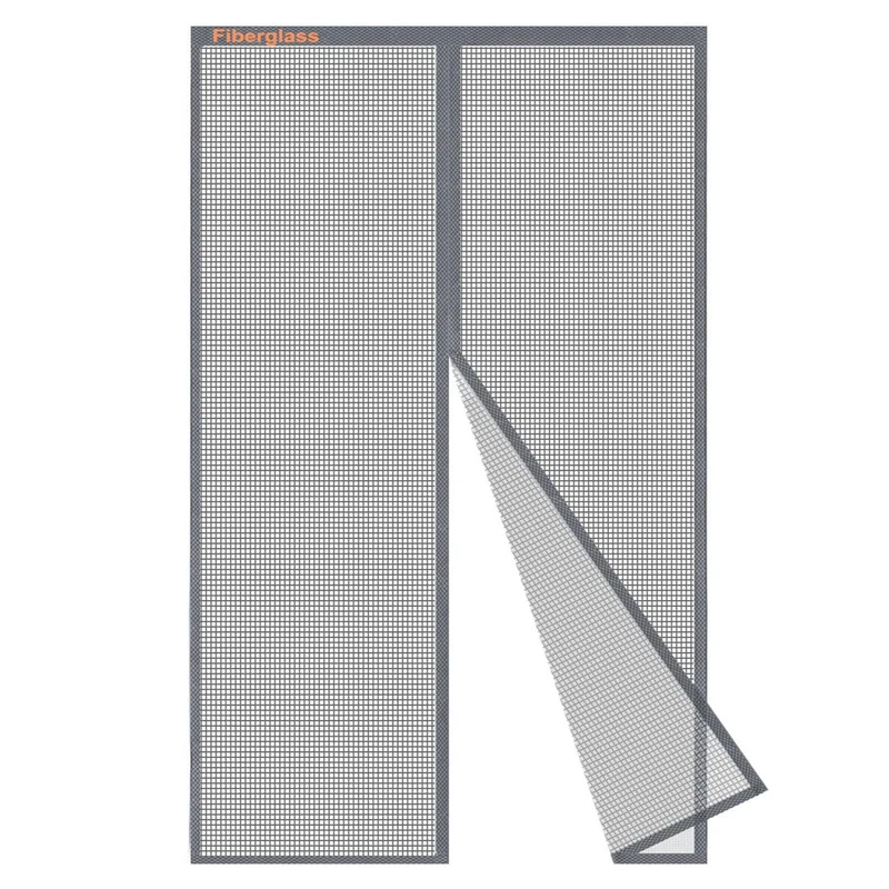 Risareyi Fliegengitter Balkontür Magnet aus Fiberglas 130x230cm, Grau
