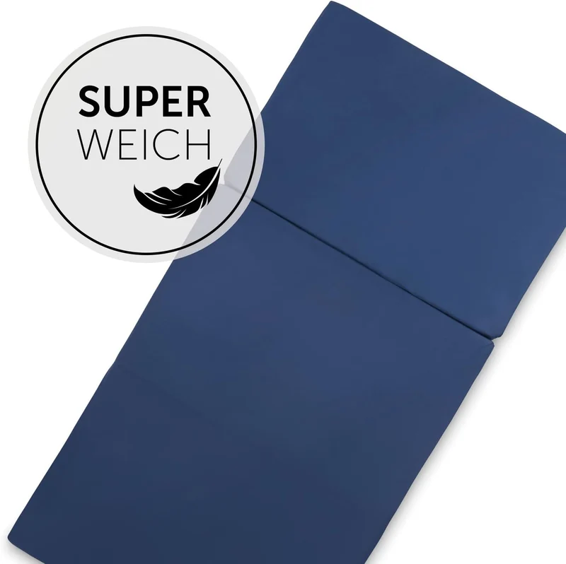 hauck Sleeper, Navy - 120x60x5 cm - Faltmatratze für Kinderreisebetten mit Tragetasche - Klein Zusam