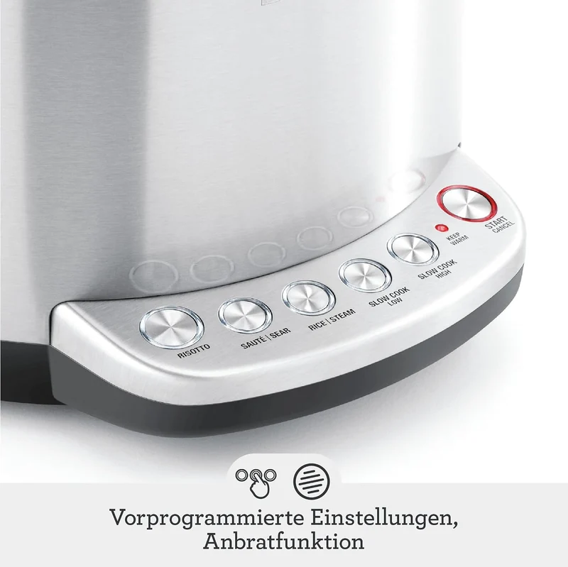 Sage - The Risotto Plus - Multikocher mit Rührfunktion für Risotto - 3,7 L Reiskocher, Dampfgarer, S
