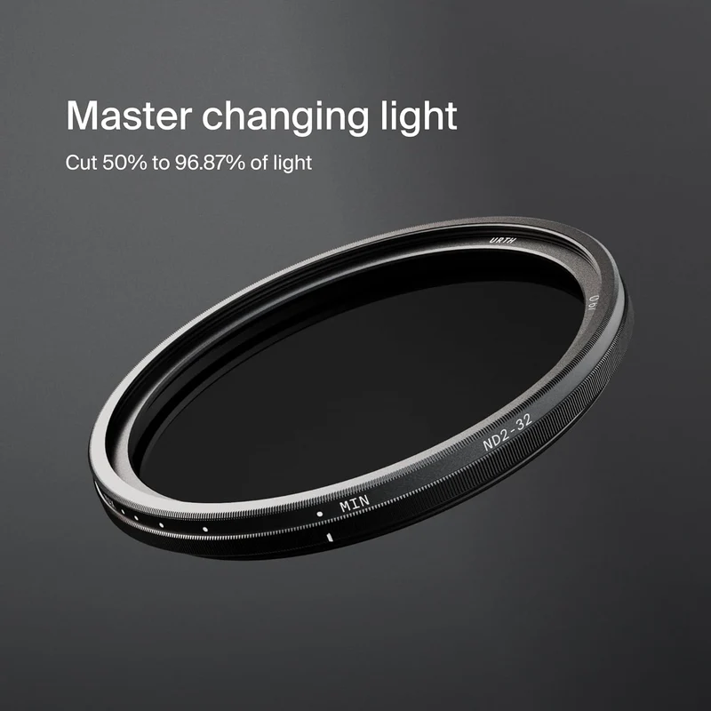 Urth 62 mm Variabler Graufilter ND2-32 (1-5 Stop) ND Filter (Plus+) 62mm, 62mm