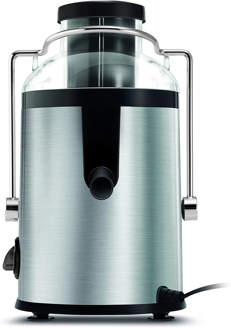 SENCOR SJE 741SS Entsafter Gemüse und Obst (400 Watt, BPA Frei, 2 Geschwindigkeiten) edelstahl Silbe