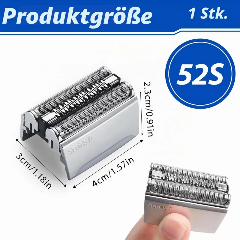 Ersatzkopf für Serie 5, 52S Silberfolie und Schneideeinheit für 5020s, 5030s, 5040s, 5050cc, 5070cc,