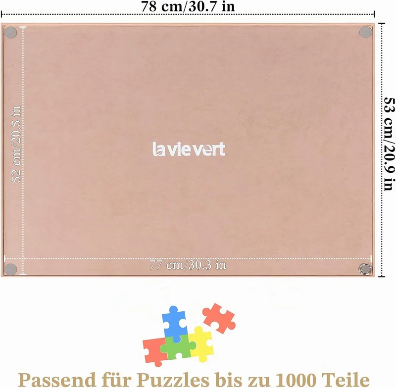 Lavievert tragbares Puzzle Brett aus Holz mit staubdichter Abdeckung, Puzzlematte, Puzzle Aufbewahru