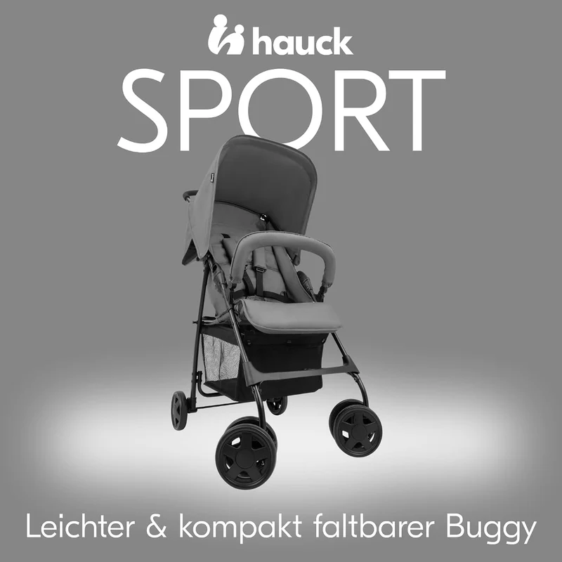 hauck Buggy Sport, Ultra Leicht - nur 5,9 kg, für Kinder bis 15 kg, Klein Zusammenklappbar, Reisebug