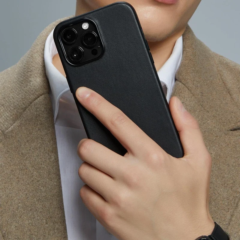 Docco Jette entworfen für iPhone 13 Pro Lederhülle, Handgefertigte Echtlederhülle für iPhone 13 Pro,