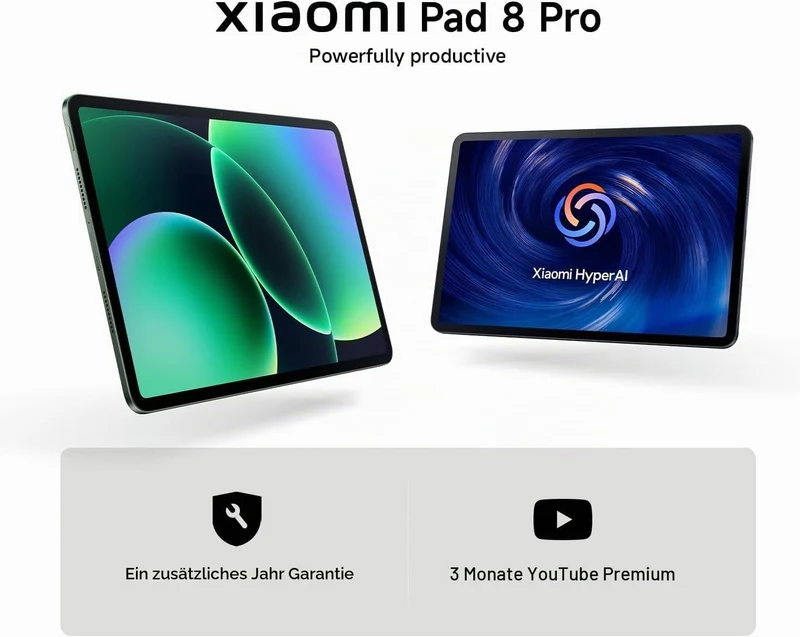 XIAOMI Pad 8 Pro 8 GB/256 GB, 11,2" 3,2K Tablet, Snapdragon 8 Elite, Mattes Glas, WiFi 7 + Bluetooth