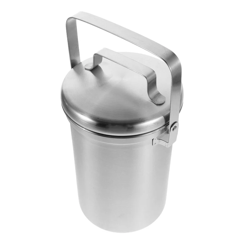 Kompostbehälter 3l mit Deckel Edelstahl für Küchenabfälle