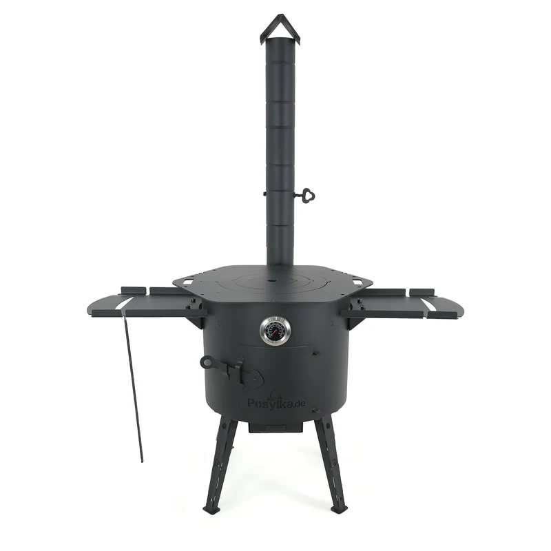 Utschak Feuerofen Ø 40 cm für Kasan 12L + Herdplatte Eckig Hexagonal, Hexagonal