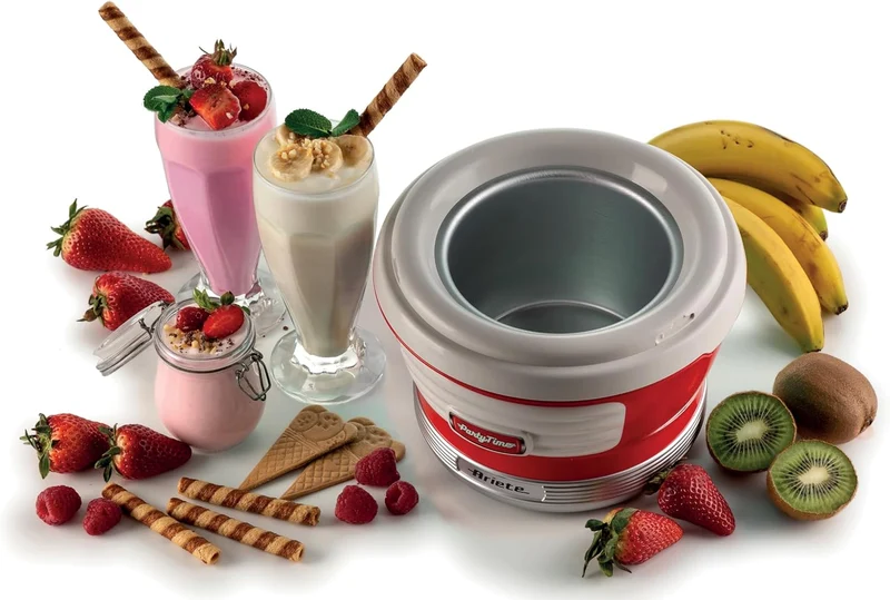 Ariete Ice Cream Maker Party Time 643, Eismaschine, Rührspatel, Eismaschine mit Deckel zum Hinzufüge
