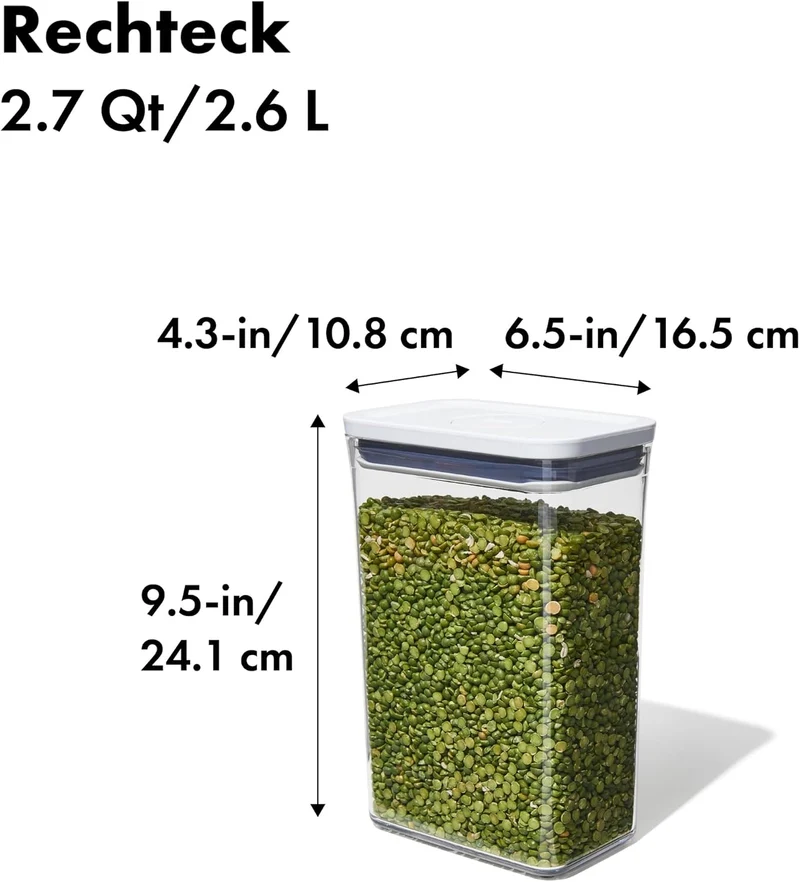 OXO Good Grips POP-Behälter – luftdichte, stapelbare Aufbewahrungsbox mit Deckel für Lebensmittel –