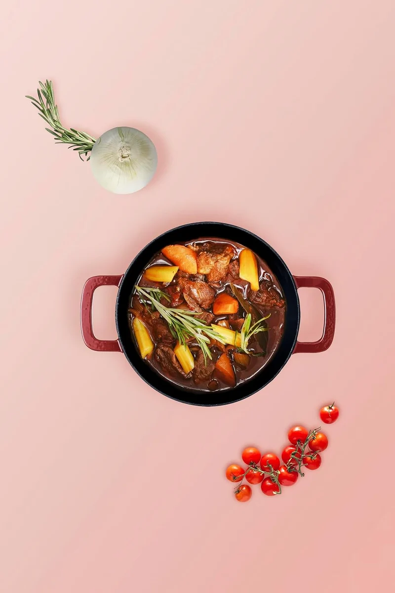 Fissler Moments Collection / Emaillierter Gusseisen-Bräter, rund (Ø 20 cm) Cast-Iron Topf, Cocotte A