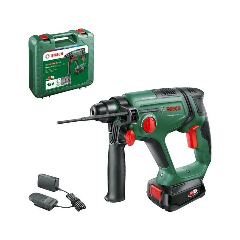 Bosch Akku-Bohrhammer UniversalHammer 18V (1x Akku 2,5 Ah; 18 Volt System; zum Bohren, Hammerbohren,