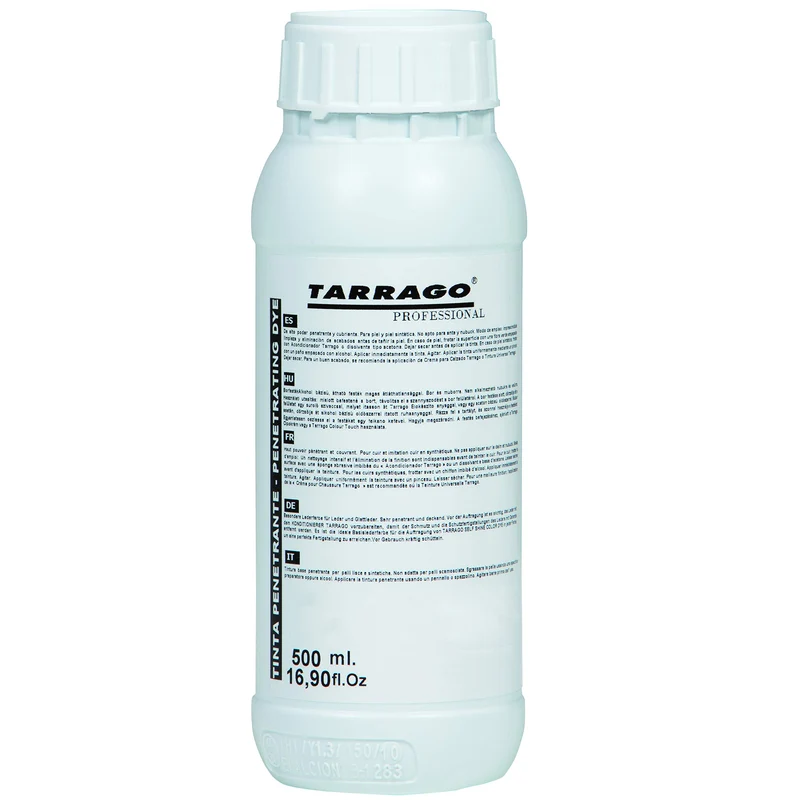 Tarrago | Superschnelle Tinte | Tinte für Leder, Kunstleder und Lackleder 500 ml Schwarz (18), 500 m