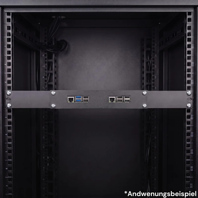 Rack Halterung für 2x Raspberry Pi 5, 4 oder 3B+, Stabile Kunststoffkonstruktion, Homelab Server Rac
